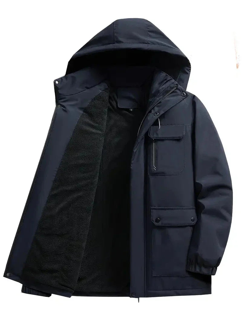 Herren Parka mit Kapuze – Wasserdichte Winterjacke