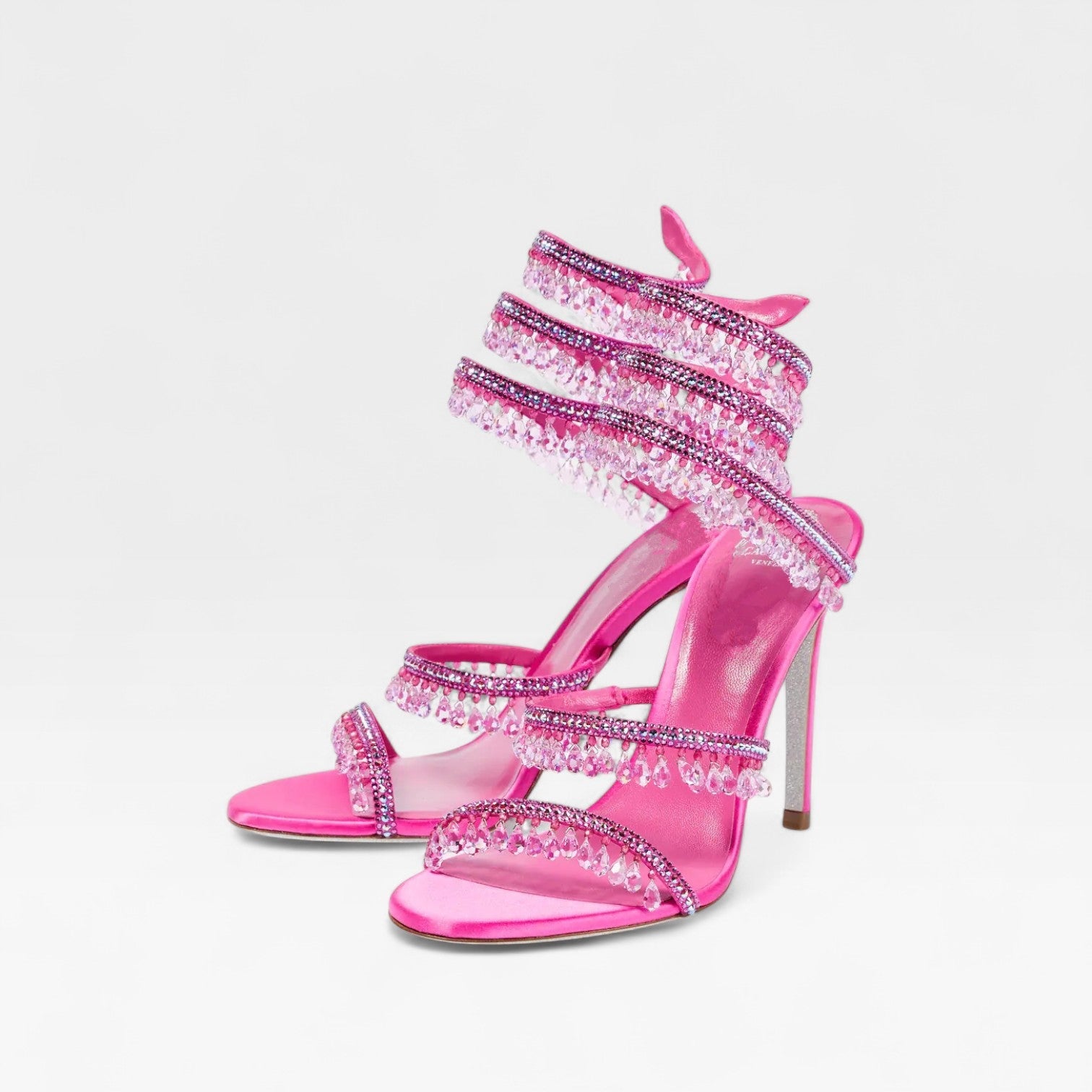 Damen Kristall High Heel Sandalen – Elegante Riemchenabsätze für besondere Anlässe