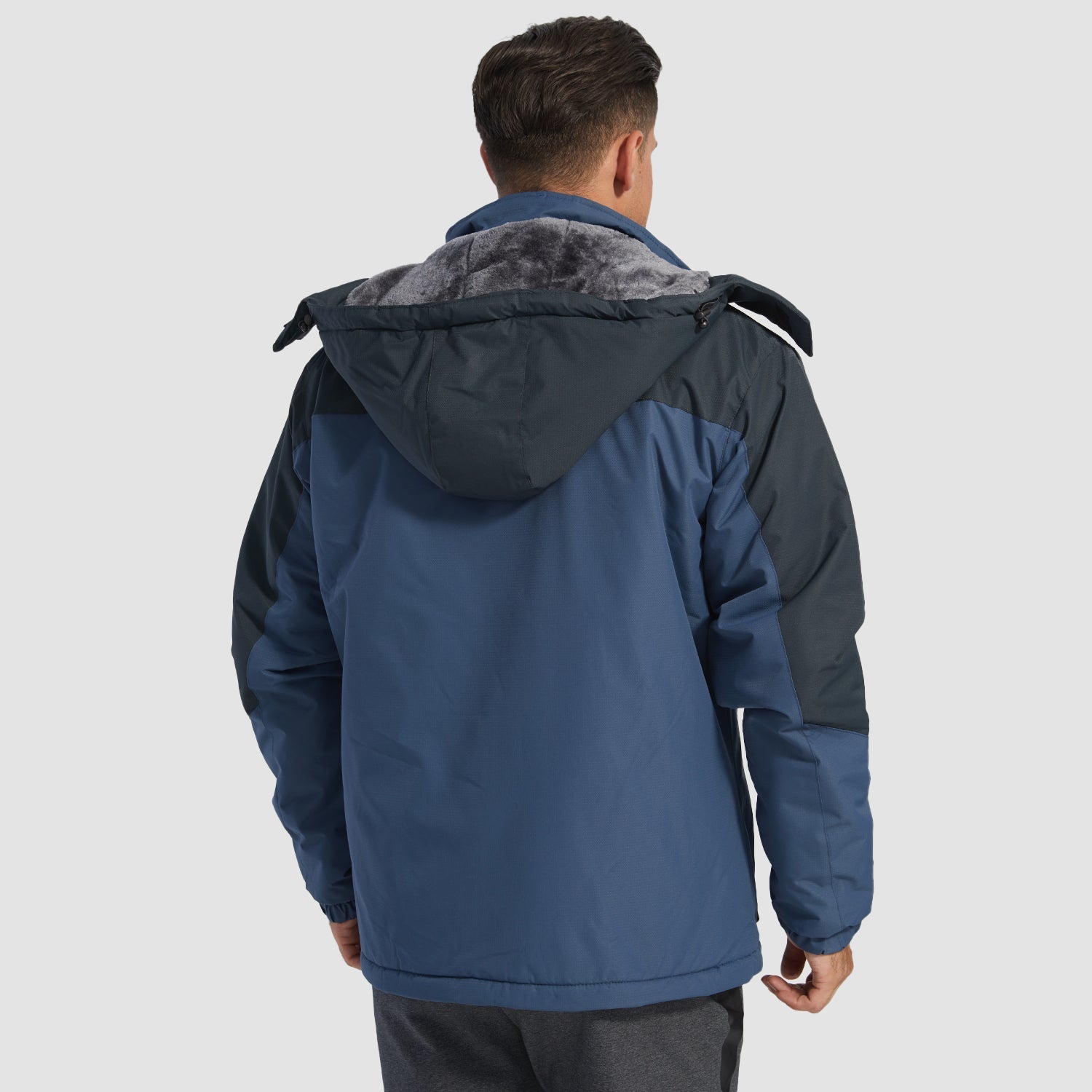Herren Skijacke wasserabweisend – Winterjacke mit Kapuze und Fleece-Futter