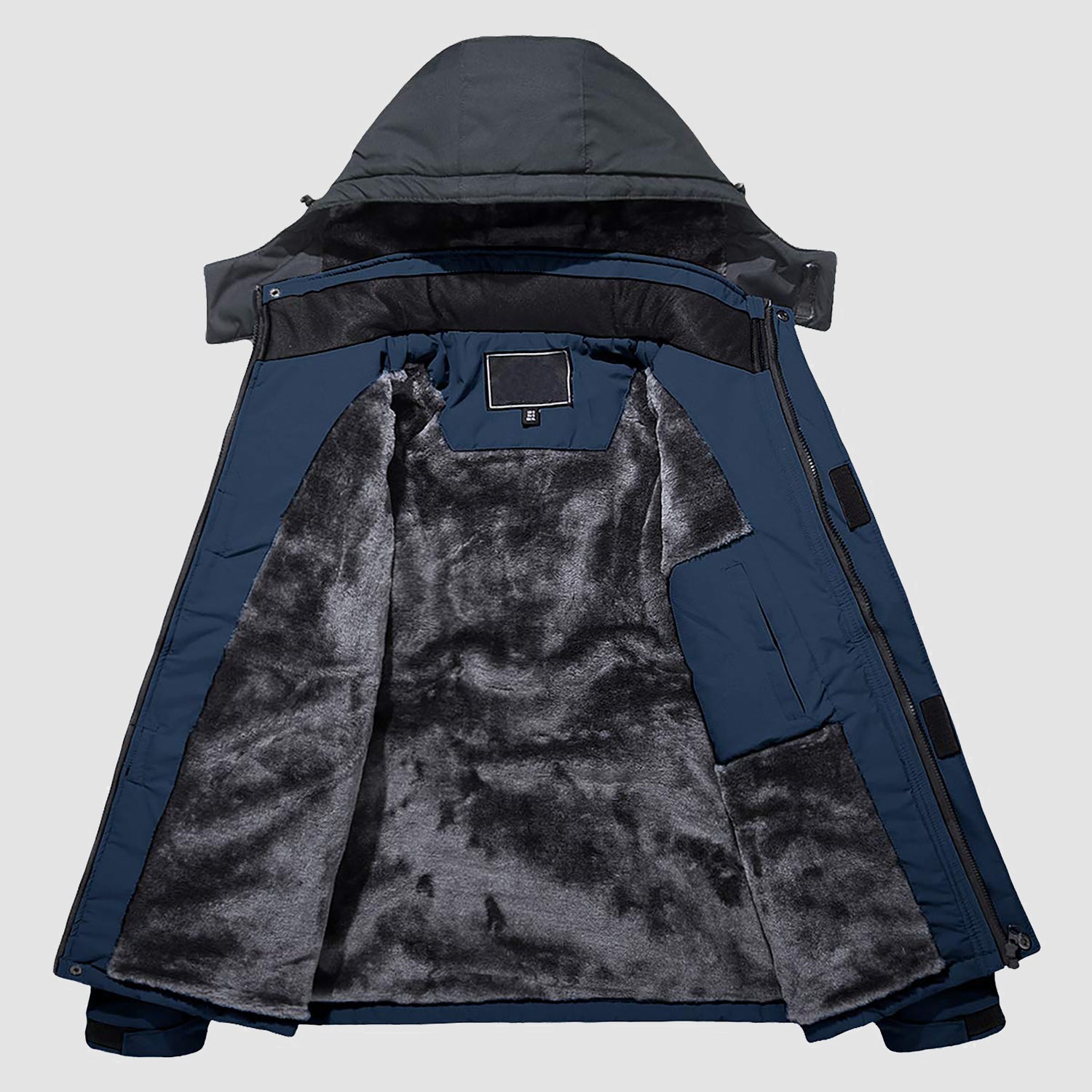 Herren Skijacke wasserabweisend – Winterjacke mit Kapuze und Fleece-Futter