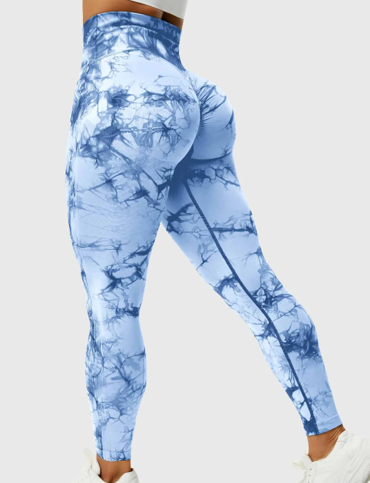 Damen Leggings mit Tie-Dye-Muster