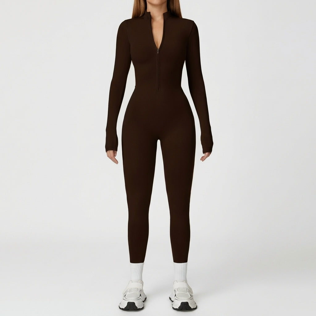 Damen Gemütlicher Thermo-Catsuit mit Fleece-Futter