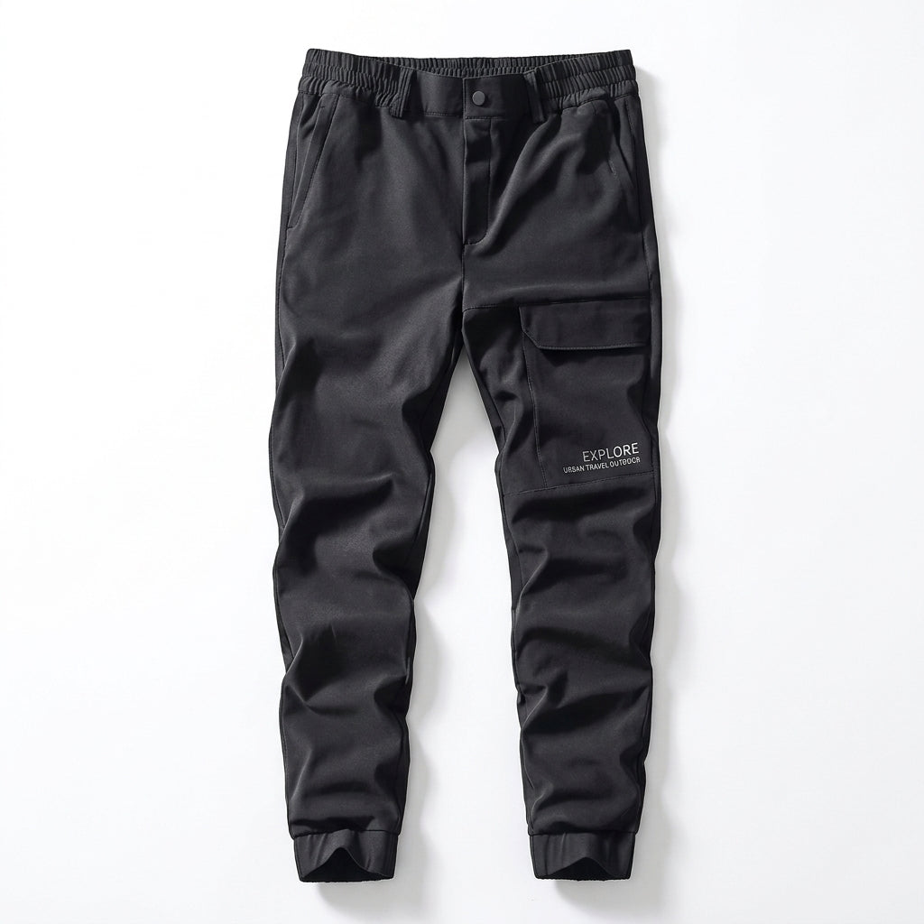 Herren Lässige Cargohose mit Fleece-Futter