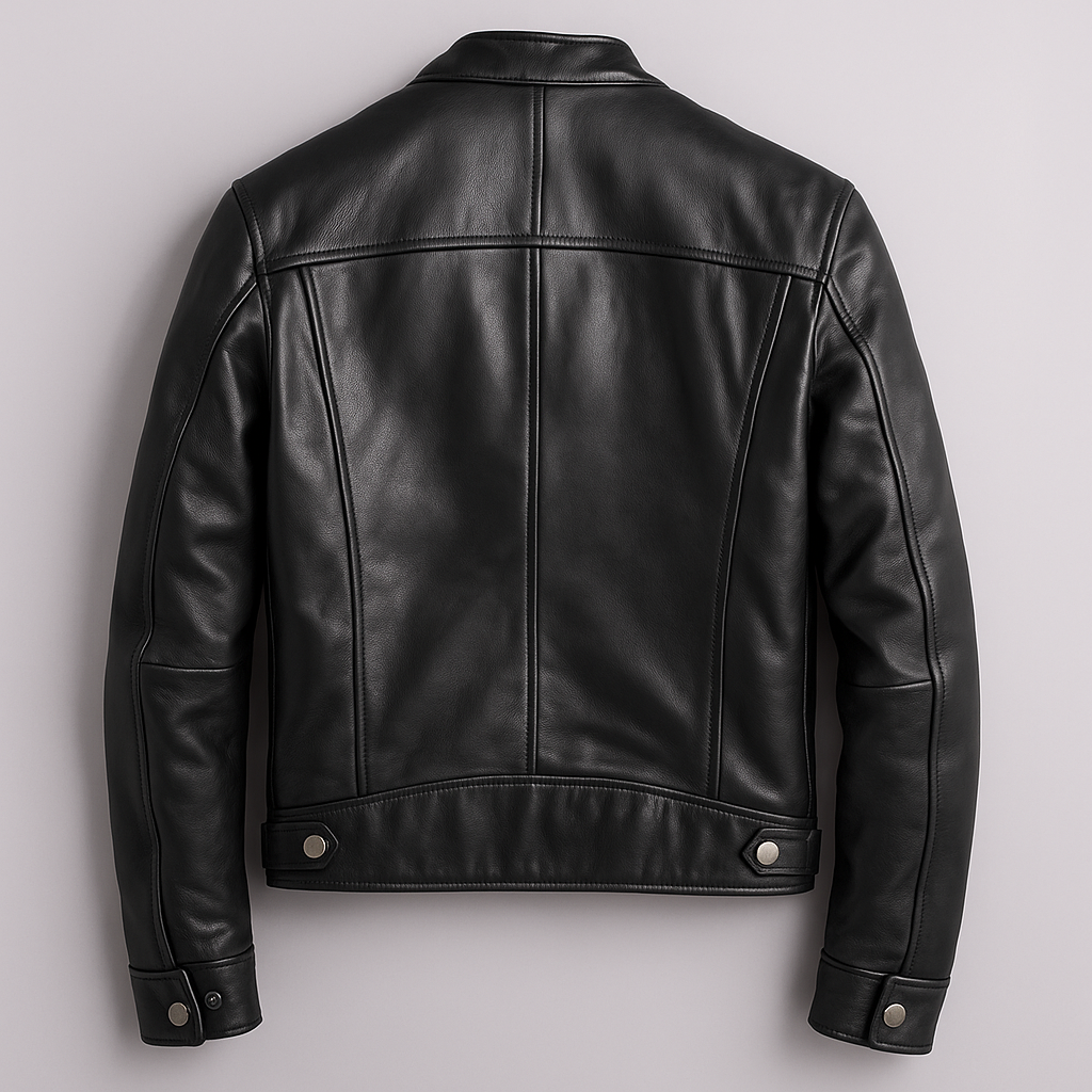 Herren Bikerjacke Vintage Style – Übergangsjacke mit Stehkragen