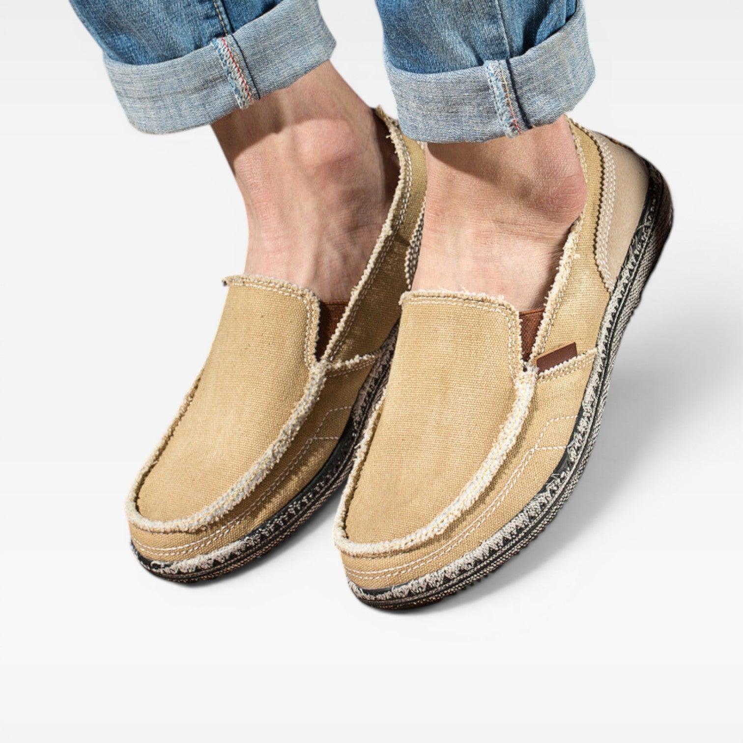 Herren Canvas Slipper – Lässige Komfort Mokassinschuhe für den Alltag