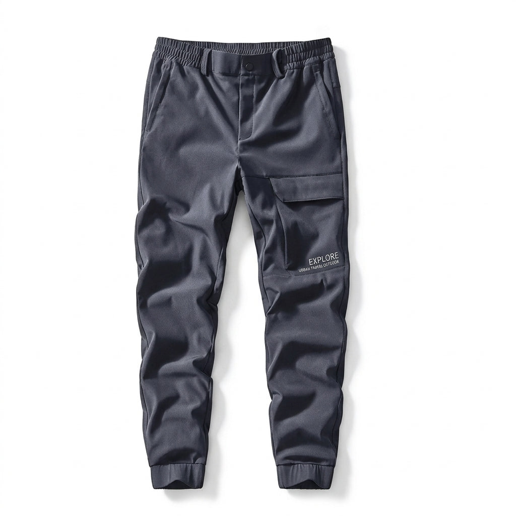 Herren Lässige Cargohose mit Fleece-Futter