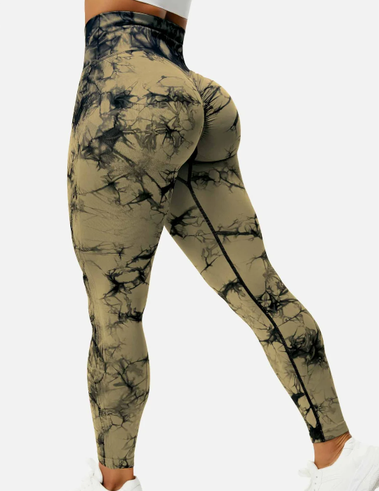 Damen Leggings mit Tie-Dye-Muster