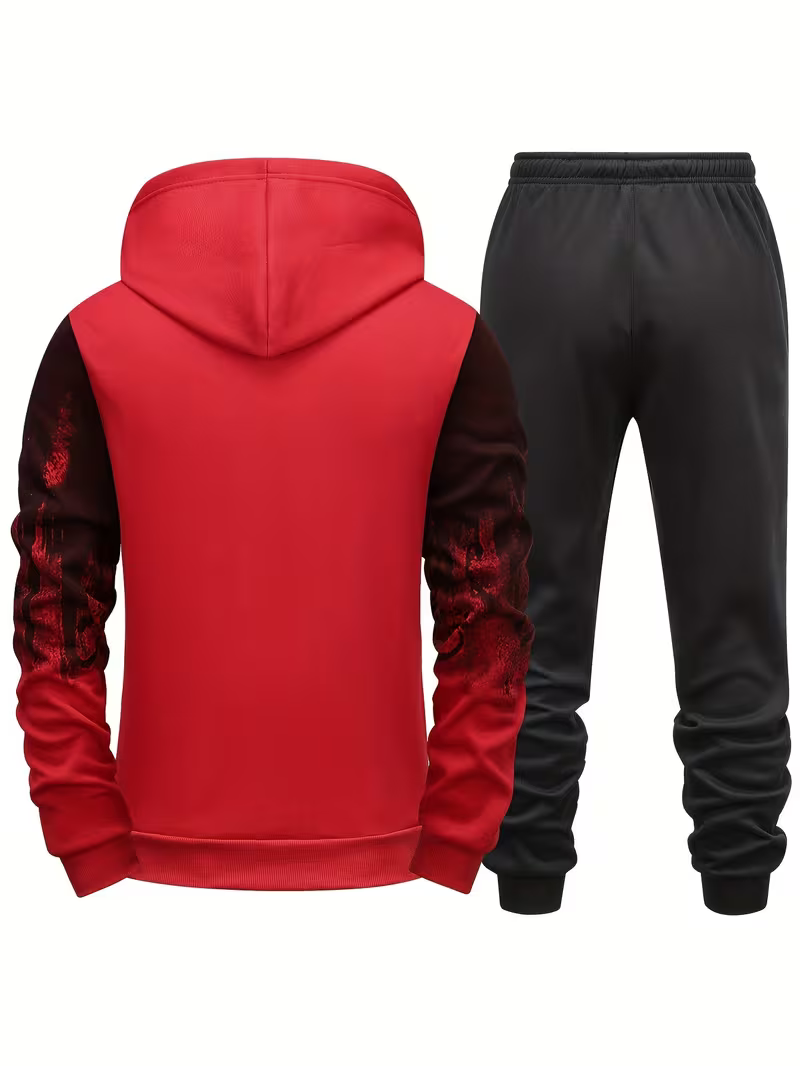 Herren Lässiges Hoodie-Set mit Jogginghose