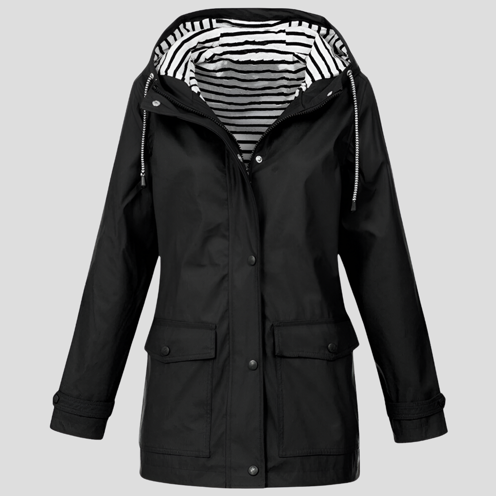 Damen Regenjacke mit Kapuze – Wasserdichte und Winddichte Jacke