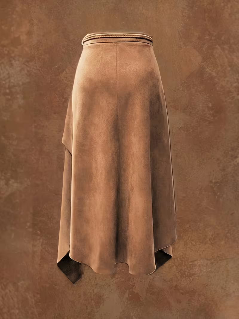 Damen Lässiger Midirock mit Quastenbesatz
