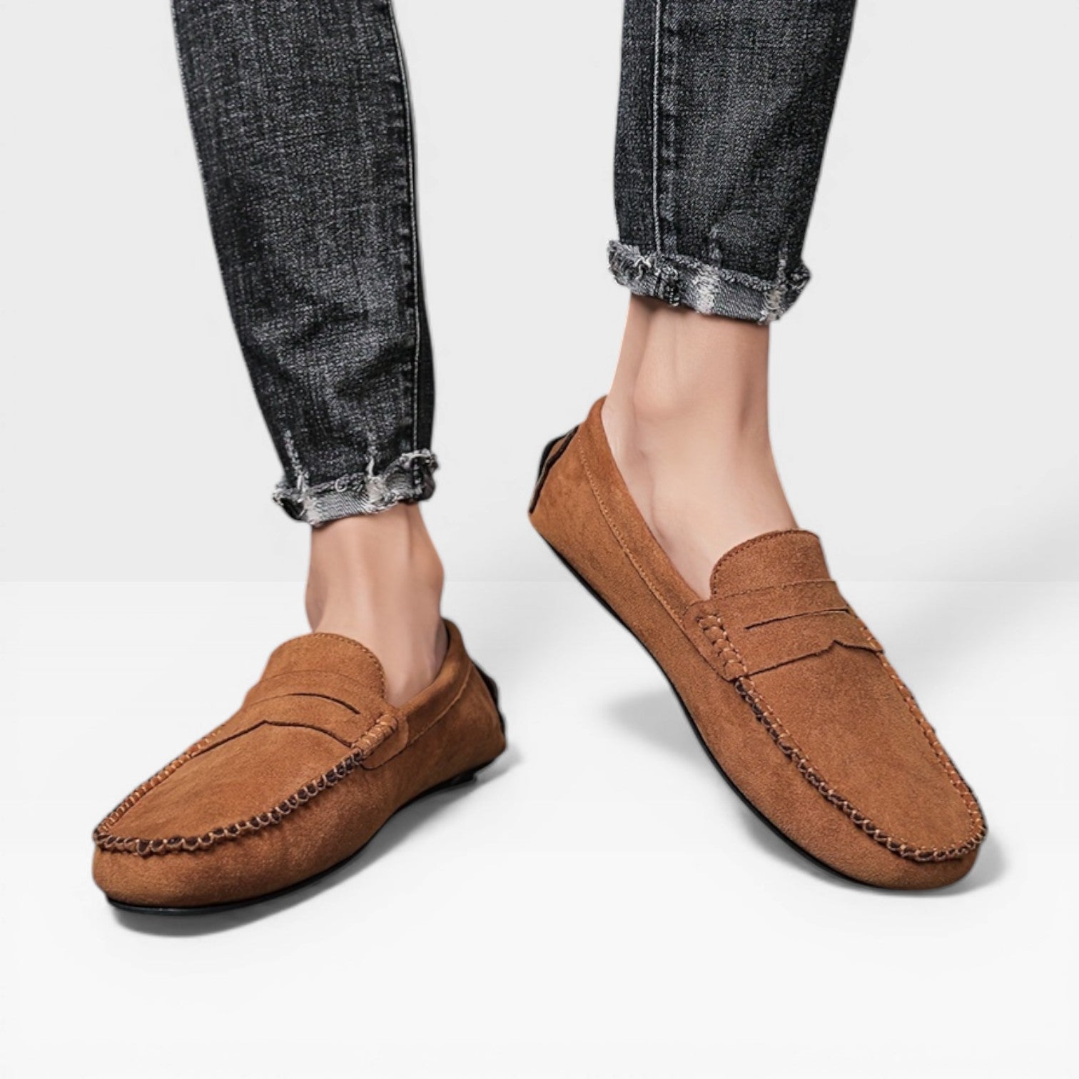 Herren Freizeit Slipper mit runder Spitze zum Gehen