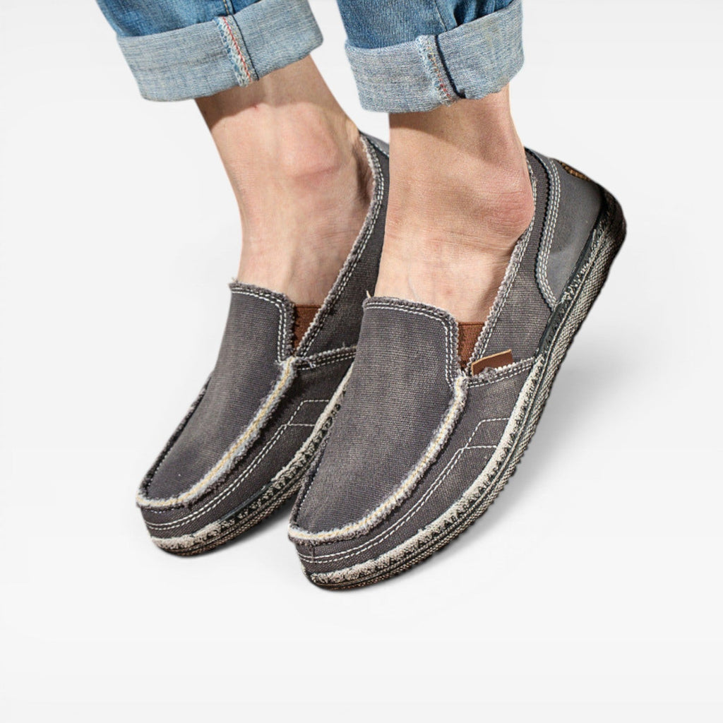 Herren Canvas Slipper – Lässige Komfort Mokassinschuhe für den Alltag