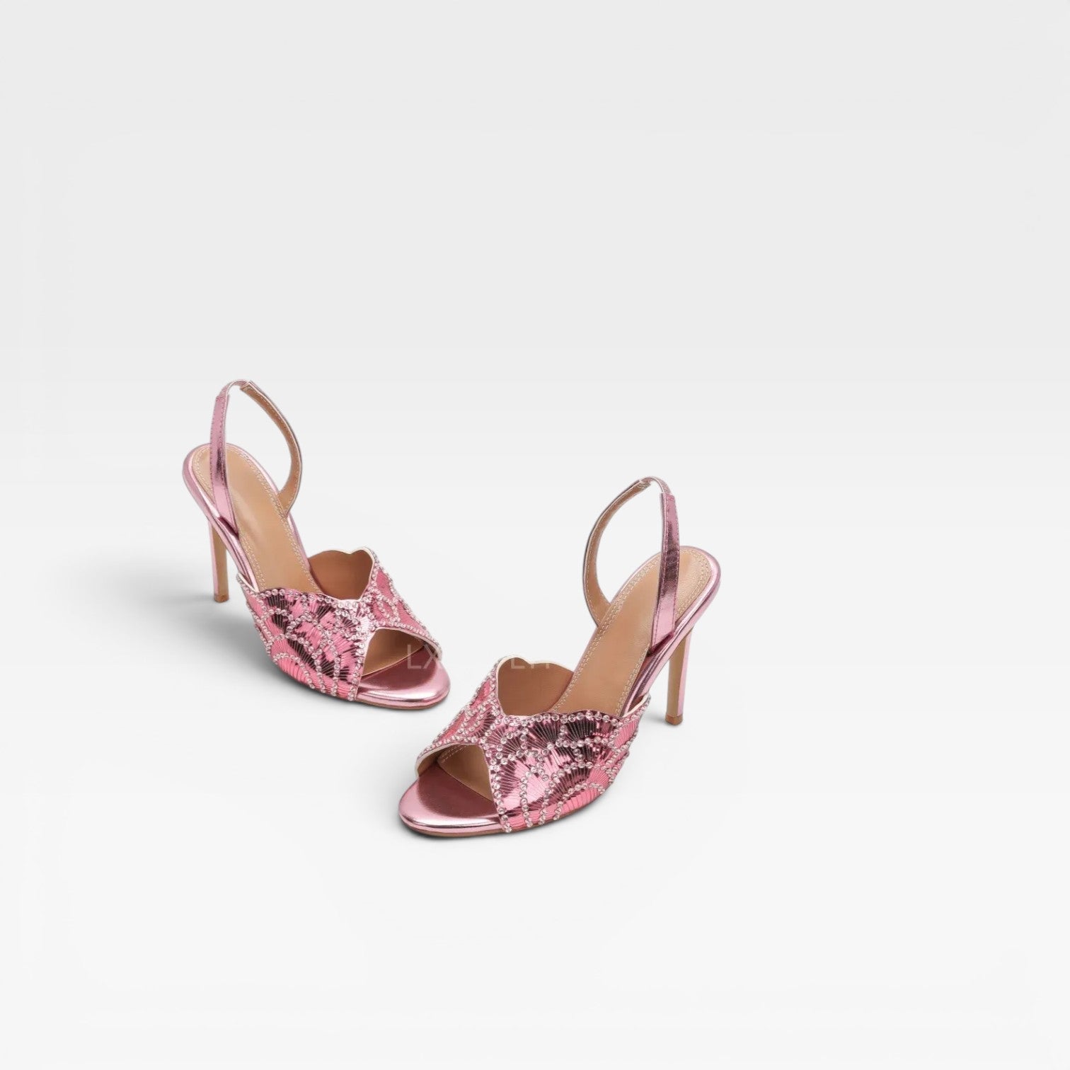 Damen Metallic Slingback Absätze – Elegante Peep Toe Stiletto Sandalen für besondere Anlässe