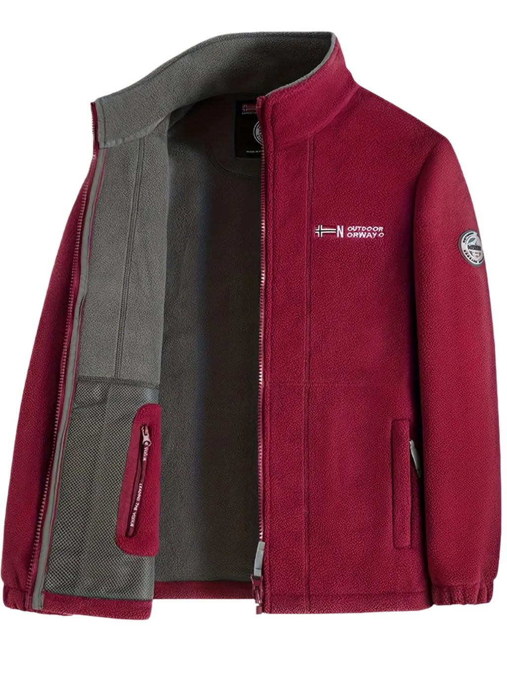 Herren Fleecejacke mit Stehkragen – Outdoor Jacke warm