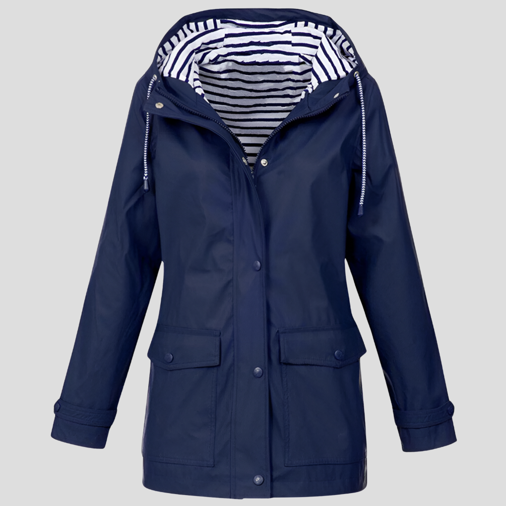 Damen Regenjacke mit Kapuze – Wasserdichte und Winddichte Jacke