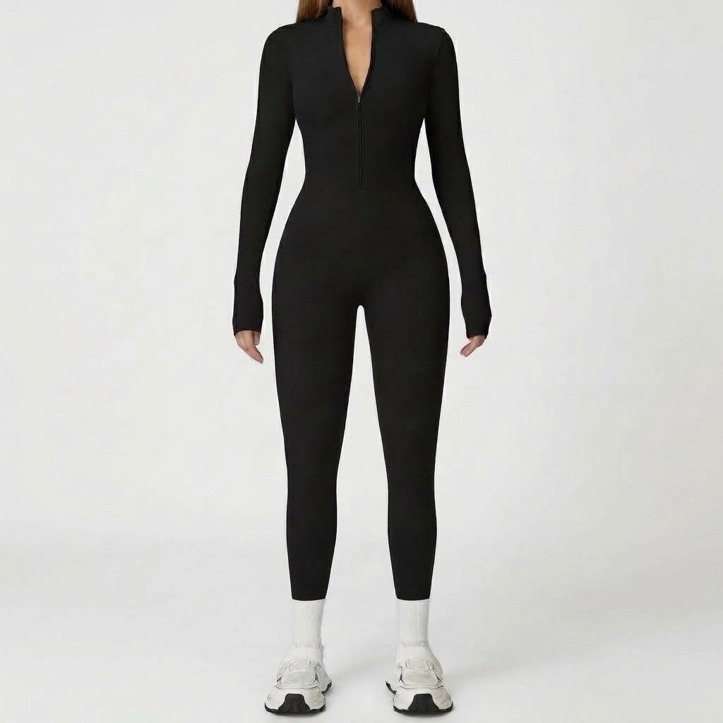 Damen Gemütlicher Thermo-Catsuit mit Fleece-Futter