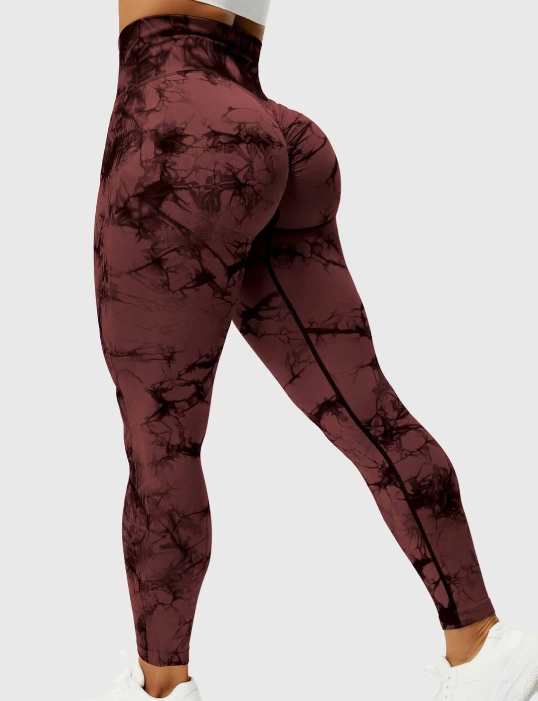 Damen Leggings mit Tie-Dye-Muster