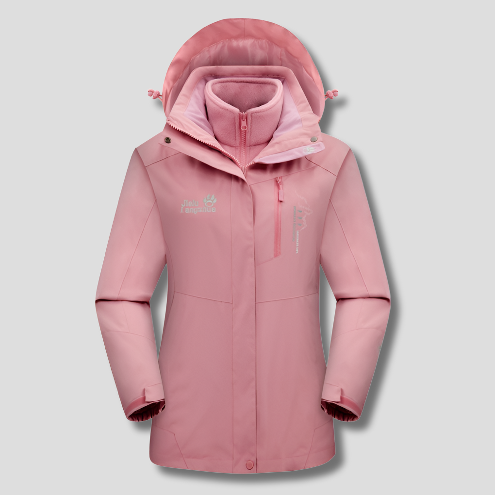 Damen 3-in-1 Skijacke – Winterjacke mit herausnehmbarem Fleece-Innenteil