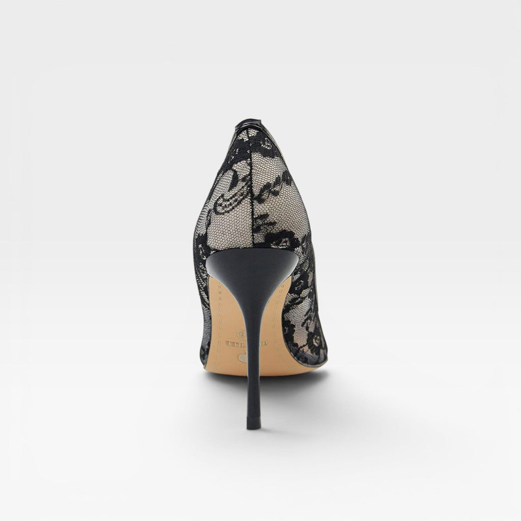 Damen Spitzenzehen-Absätze aus Spitze – Elegante Blumen-Mesh-Stiletto-Pumps für besondere Anlässe