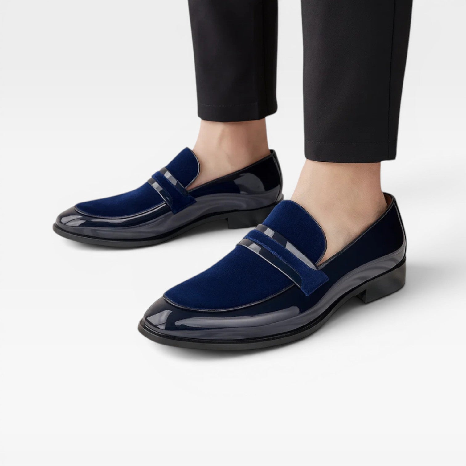 Herren Lackleder Penny Loafers – Elegante Slip-On Anzugschuhe