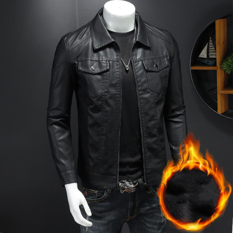 Herren Bikerjacke Slim Fit – Jacke mit Brusttaschen und Reissverschluss