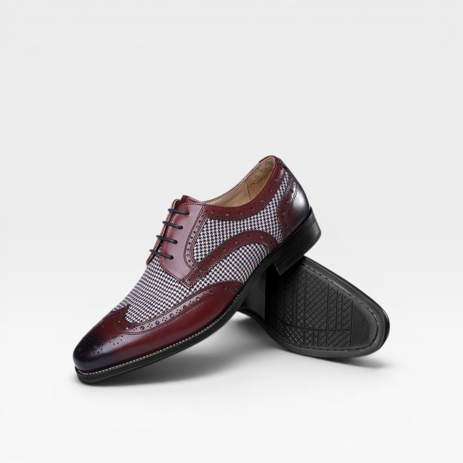 Herren Wingtip Brogue Oxford Schuhe – Klassische Leder Schnürschuhe