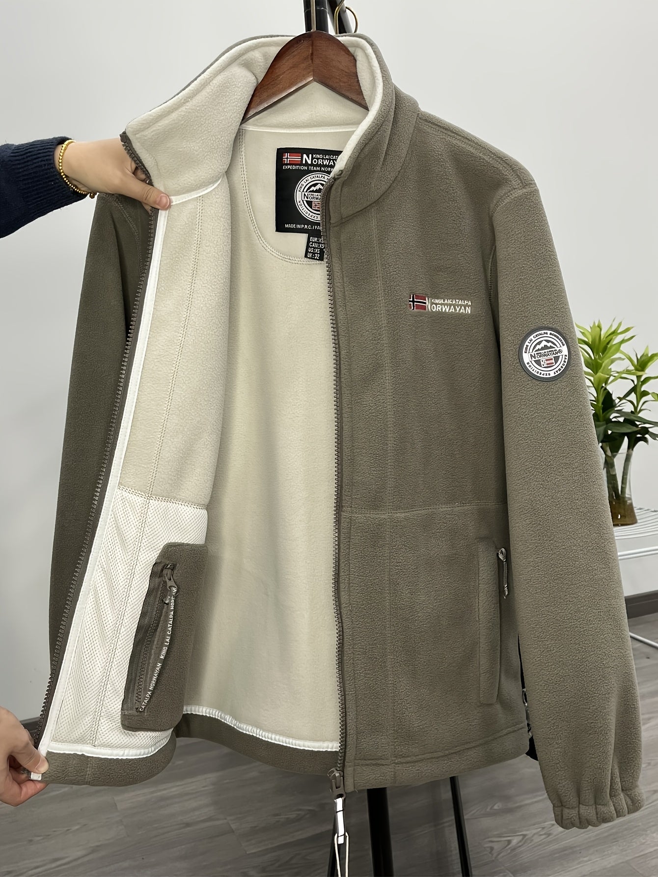 Herren Fleecejacke mit Stehkragen – Outdoor Jacke warm
