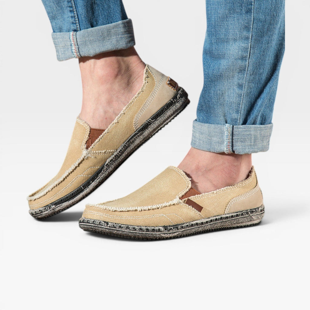 Herren Canvas Slipper – Lässige Komfort Mokassinschuhe für den Alltag