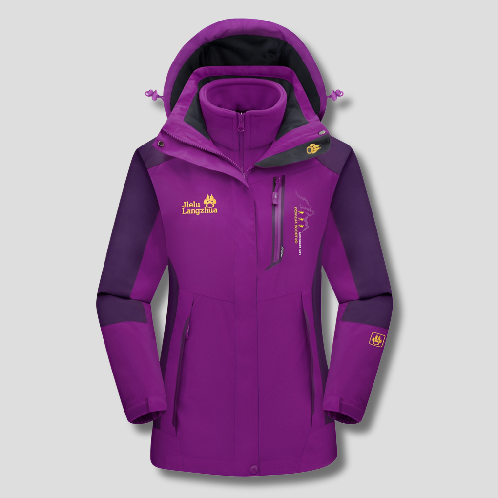 Damen 3-in-1 Skijacke – Winterjacke mit herausnehmbarem Fleece-Innenteil