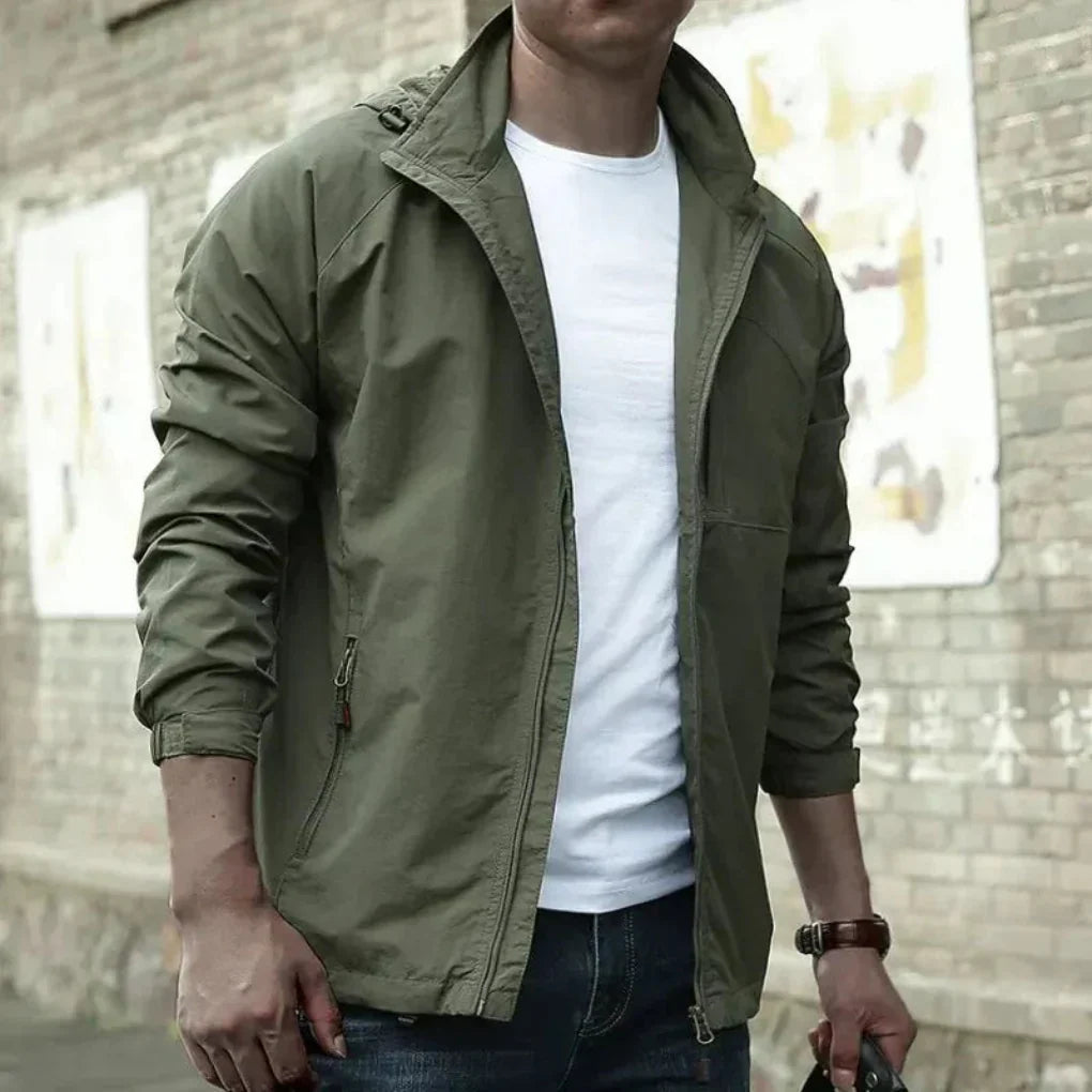 Herren Übergangsjacke mit Stehkragen – Leichte Jacke mit Reissverschluss