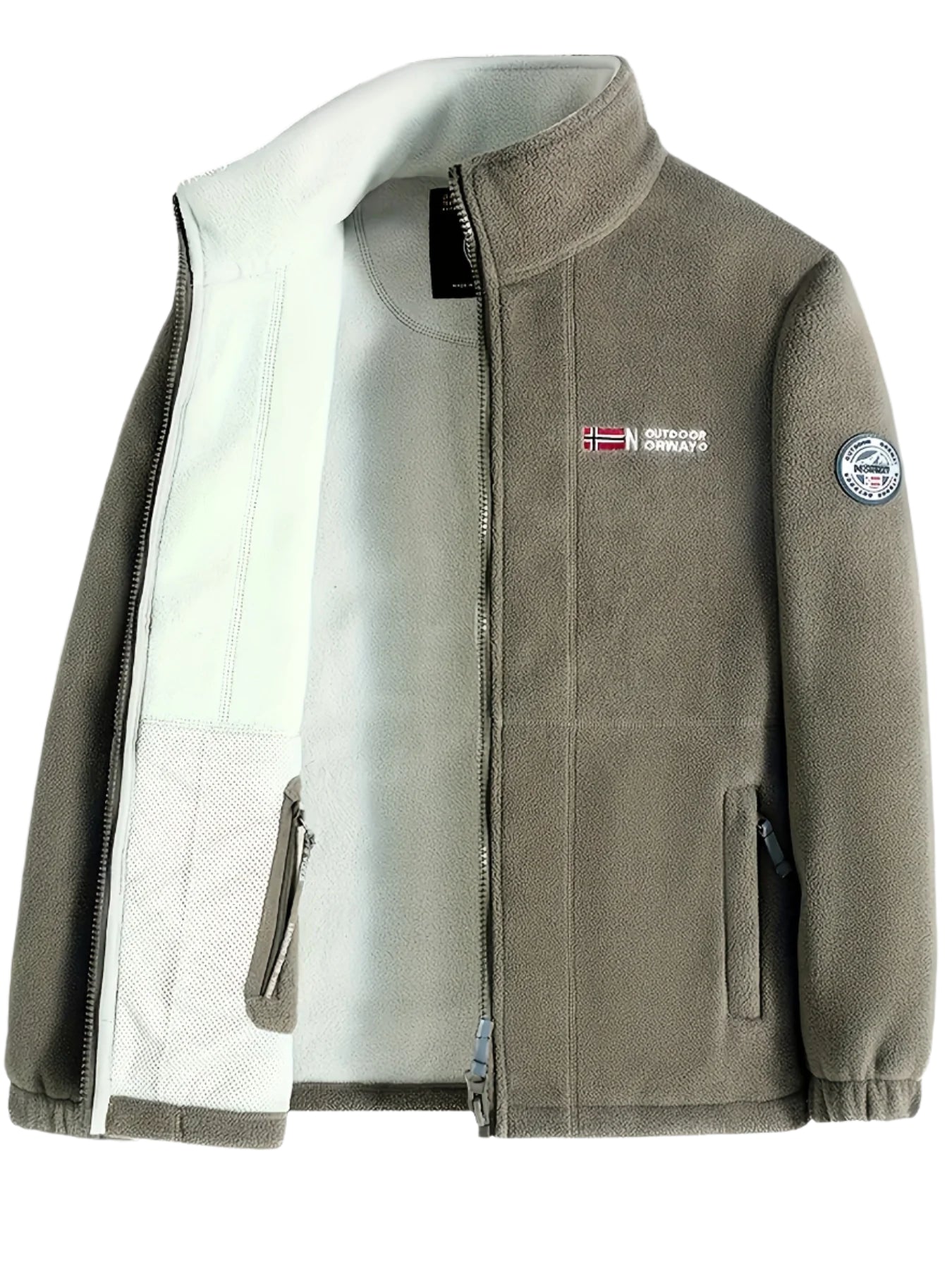 Herren Fleecejacke mit Stehkragen – Outdoor Jacke warm