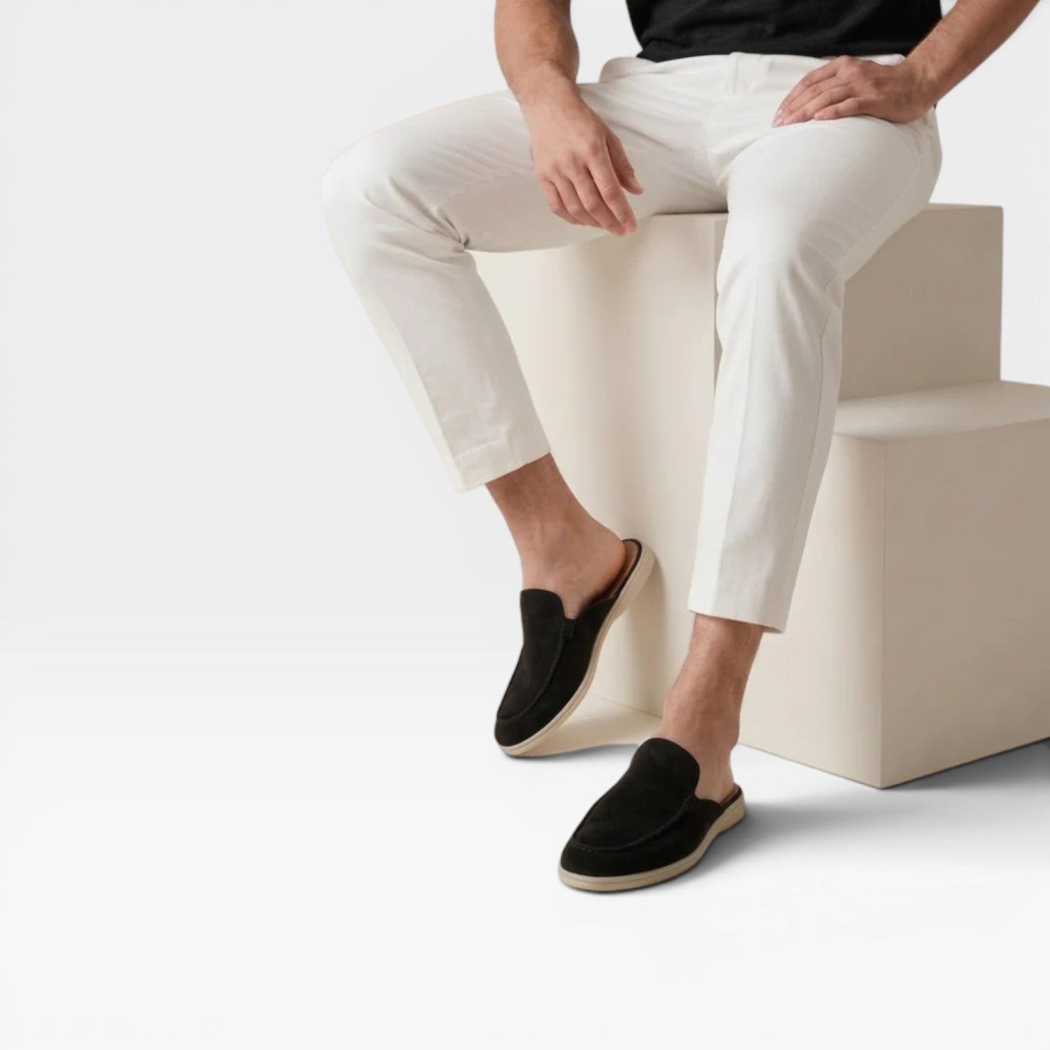 Herren Wildleder Mules – Rückenschuhe ohne Ferse, lässige Slipper