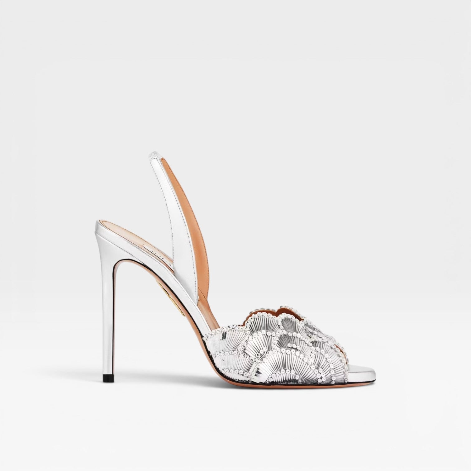 Damen Metallic Slingback Absätze – Elegante Peep Toe Stiletto Sandalen für besondere Anlässe