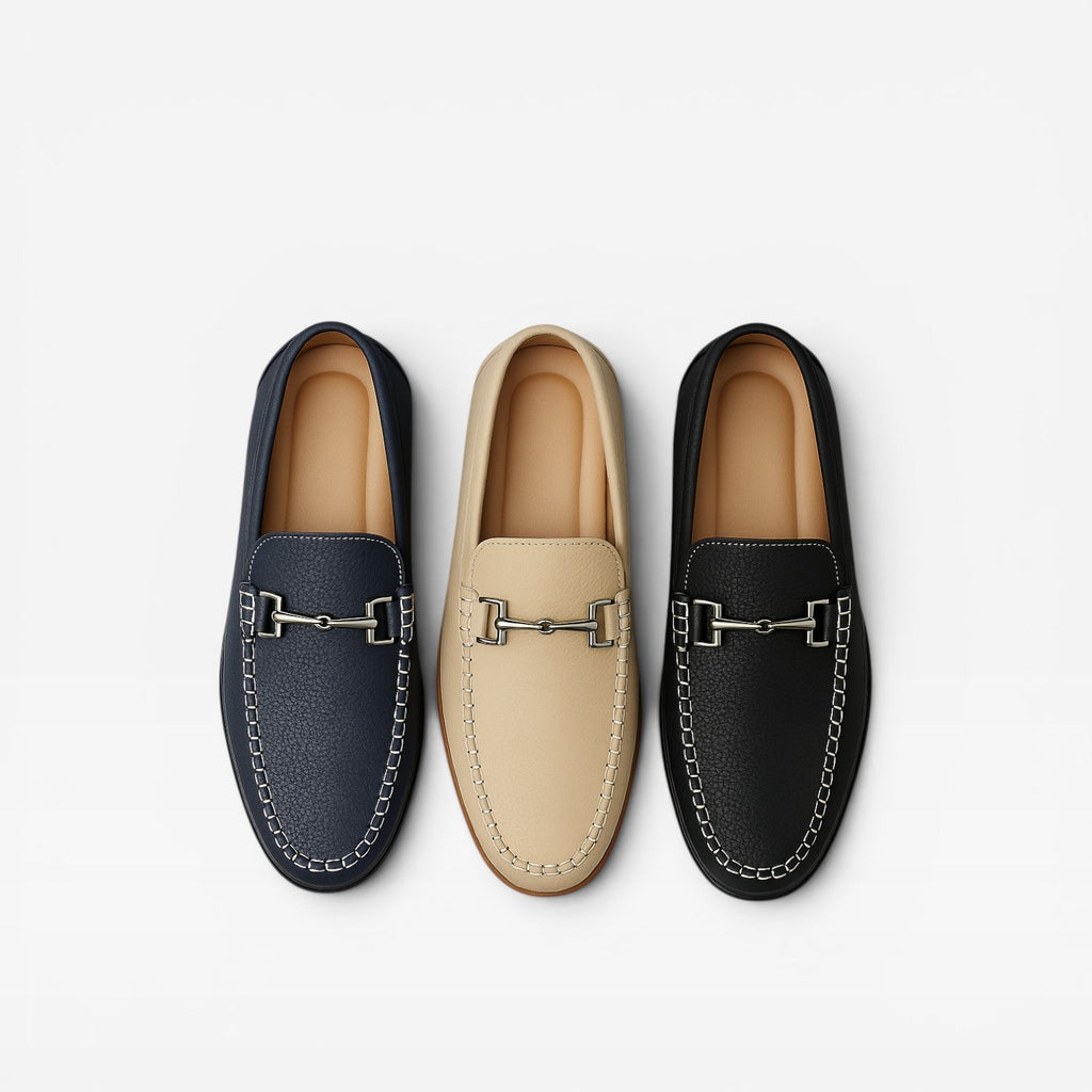 Herren Weiche Leder Slipper – Klassische Slip-On Elegante Alltagsschuhe