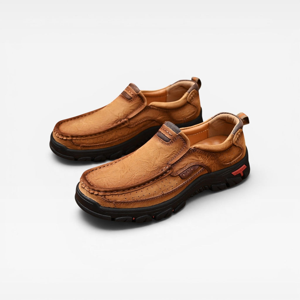 Herren Echtleder Stiefeletten – Bequeme Slip-On Smart Casual Schuhe
