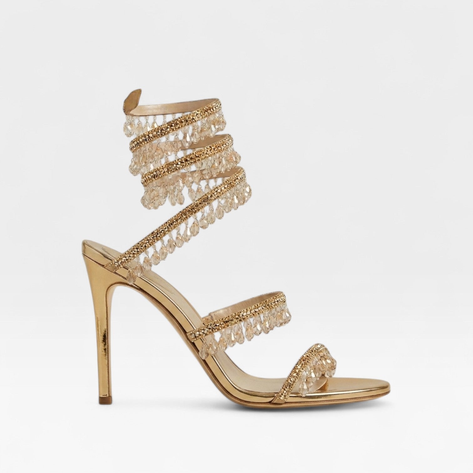 Damen Kristall High Heel Sandalen – Elegante Riemchenabsätze für besondere Anlässe