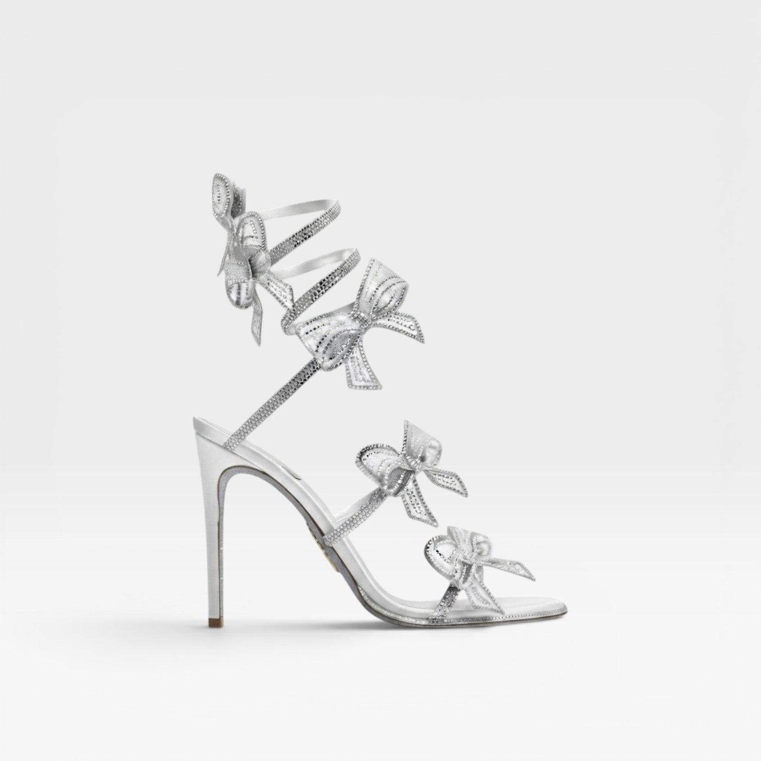 Damen Kristall Schleifen Absätze – Elegante Satin Wickel Knöchel Stiletto Sandalen für besondere Anlässe