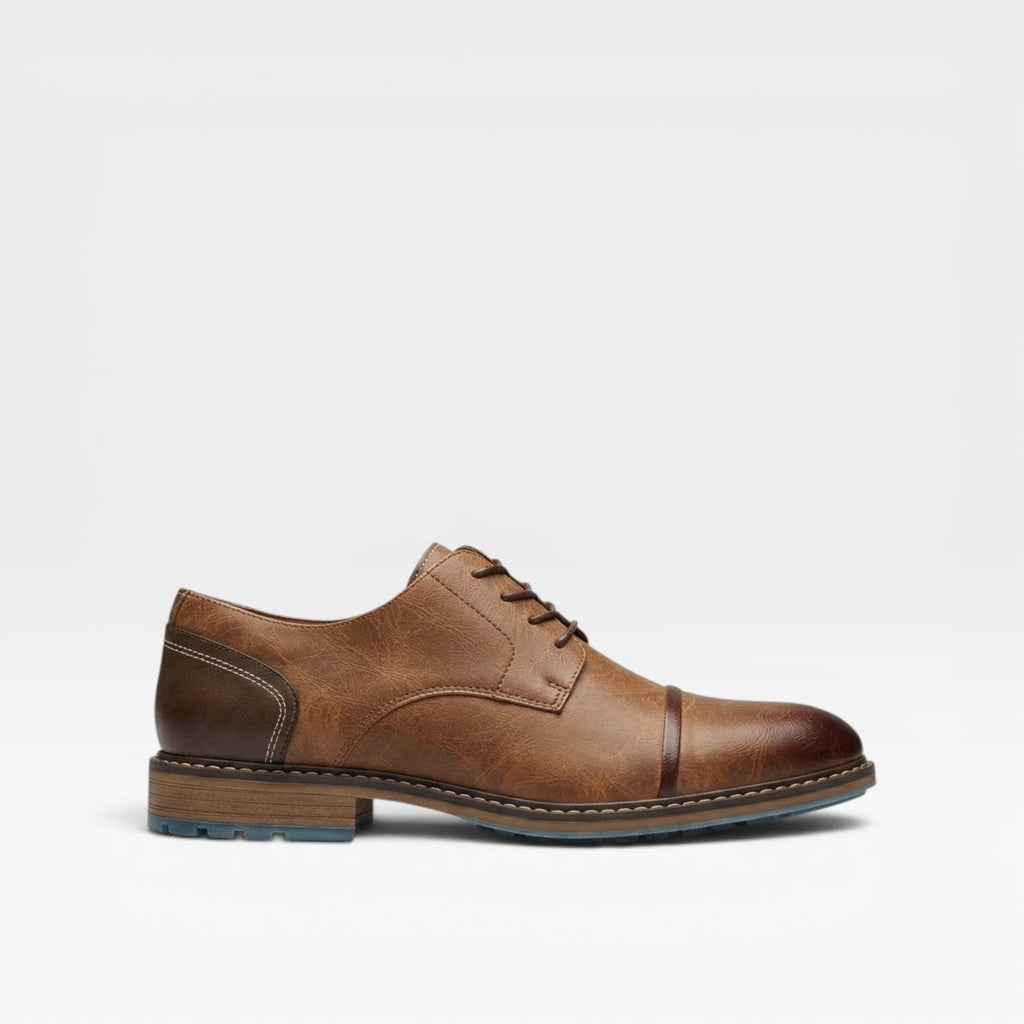 Herren Leder Derby Schuhe mit Kappe – Klassische Schnürschuhe für besondere Anlässe