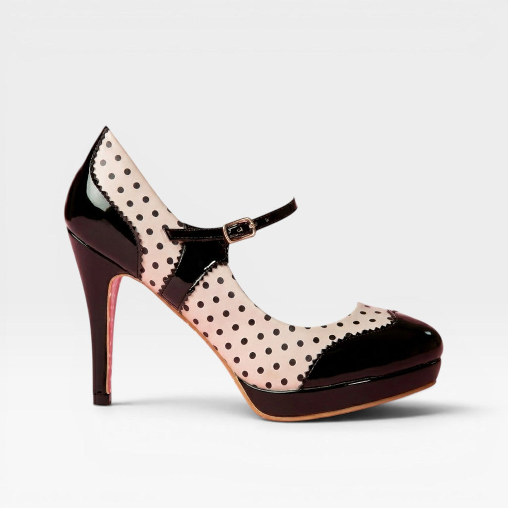 Damen Vintage Polka Dot Mary Jane Pumps – Elegante Retro Absätze für besondere Anlässe