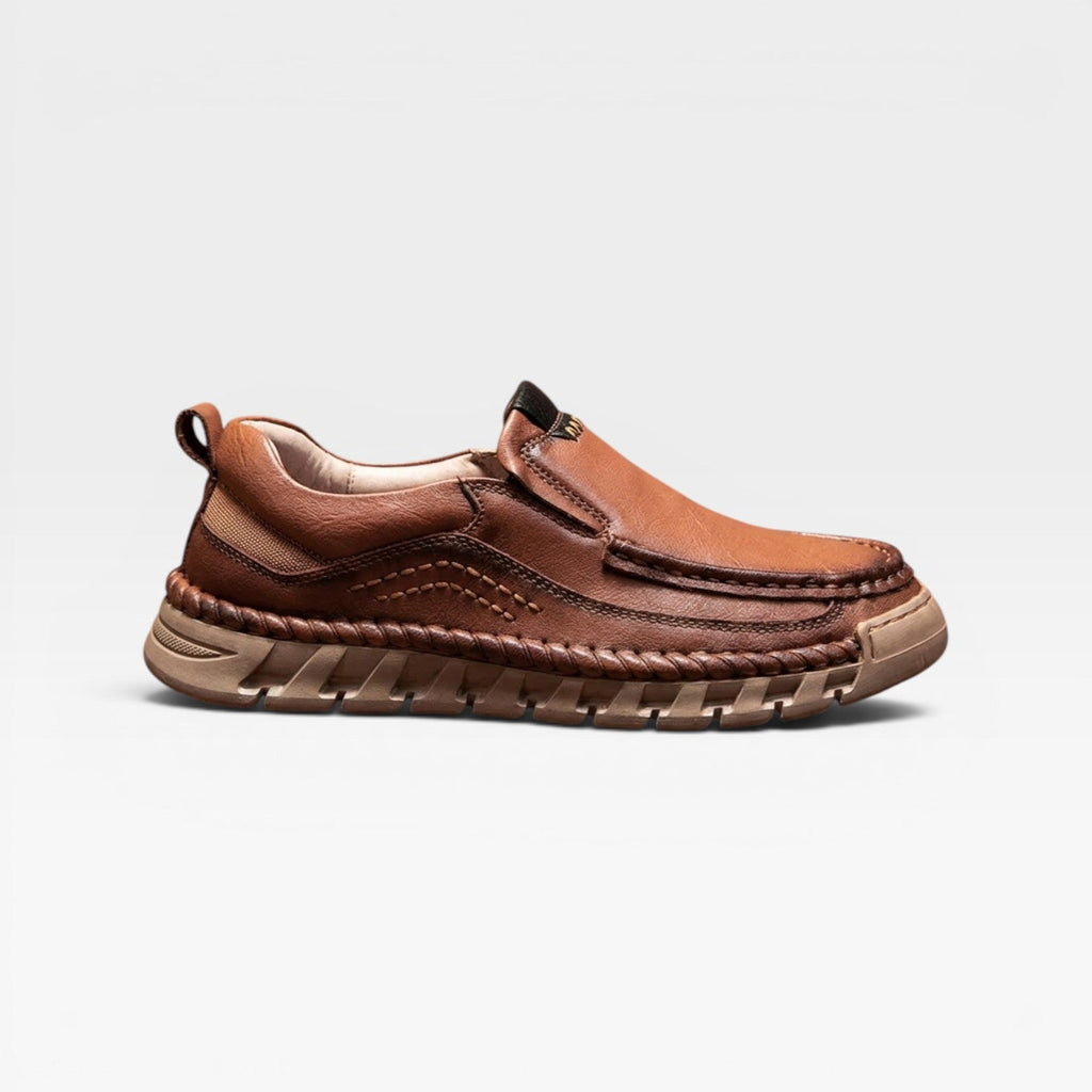 Herren Leder Slipper – Handgenähte Freizeitliche Bequeme Mokassins