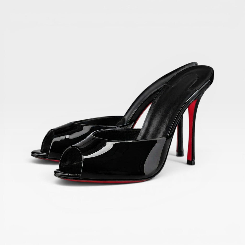 Damen Spitz Zehen Leder Mules – Elegante Slip-On High Heel Pumps für besondere Anlässe