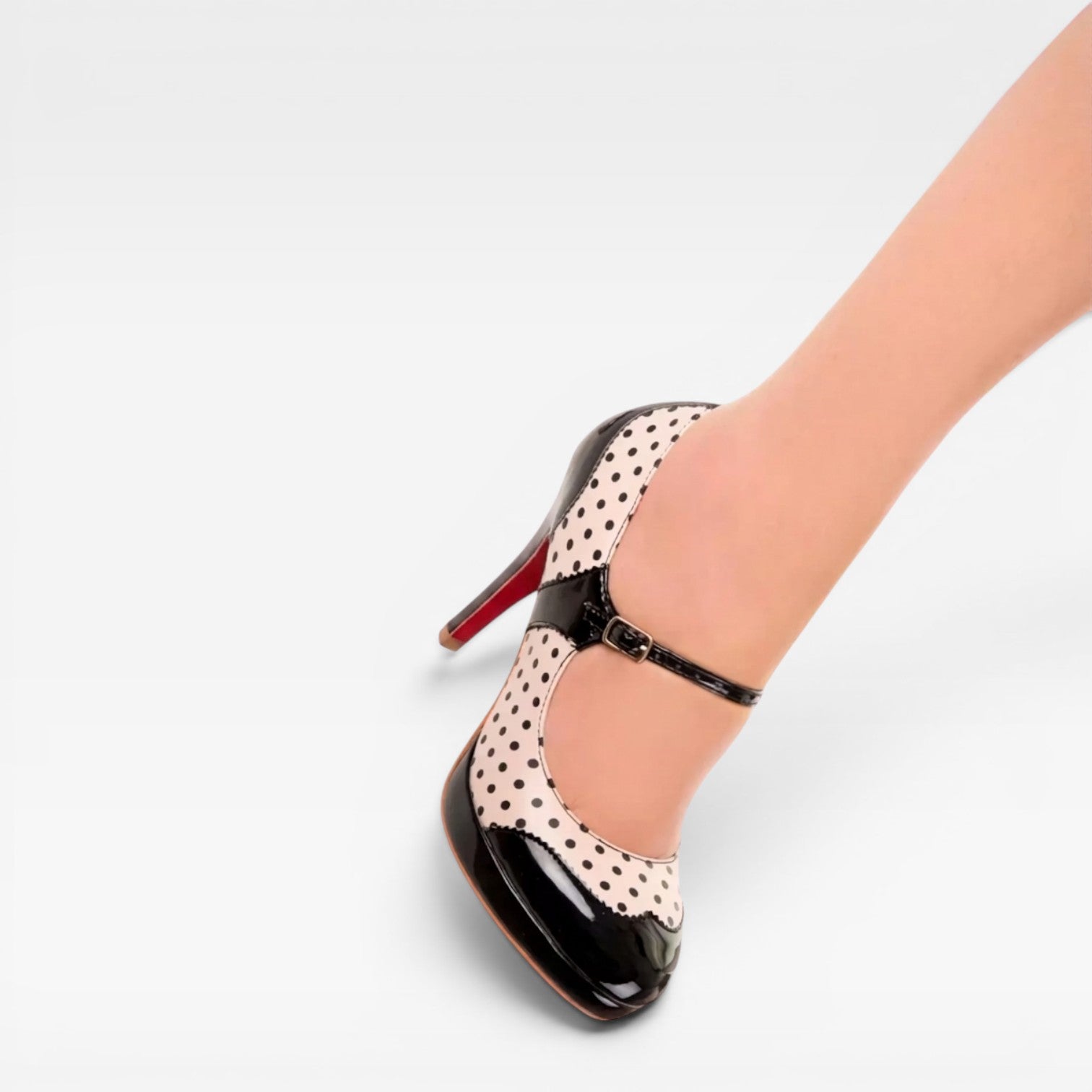 Damen Vintage Polka Dot Mary Jane Pumps – Elegante Retro Absätze für besondere Anlässe