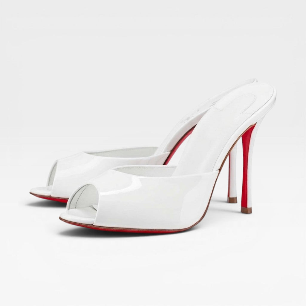 Damen Spitz Zehen Leder Mules – Elegante Slip-On High Heel Pumps für besondere Anlässe