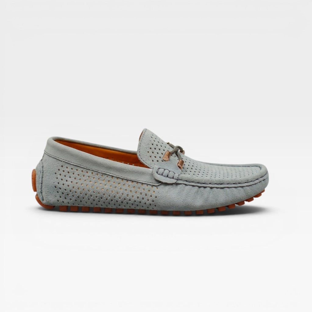 Herren Wildleder Mokassins – Atmungsaktive Perforierte Komfort Slipper