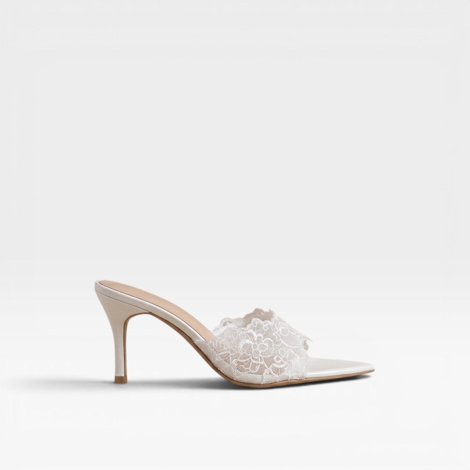 Damen Spitzen-Mule-Absätze – Elegante spitze Stiletto für Tages- und Abendanlässe