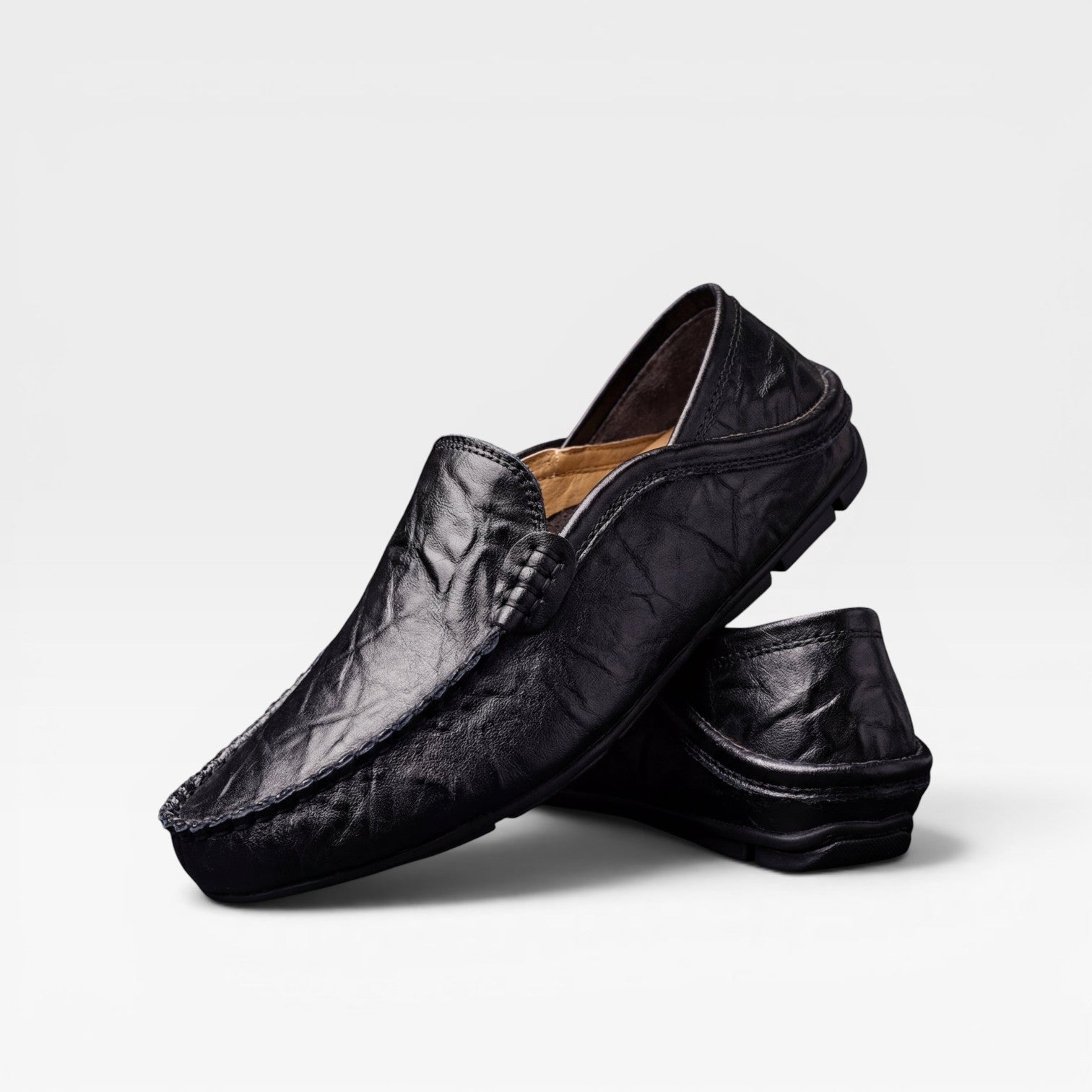 Herren Mokassins aus weichem Leder – Handgenähte Slipper für den Alltag