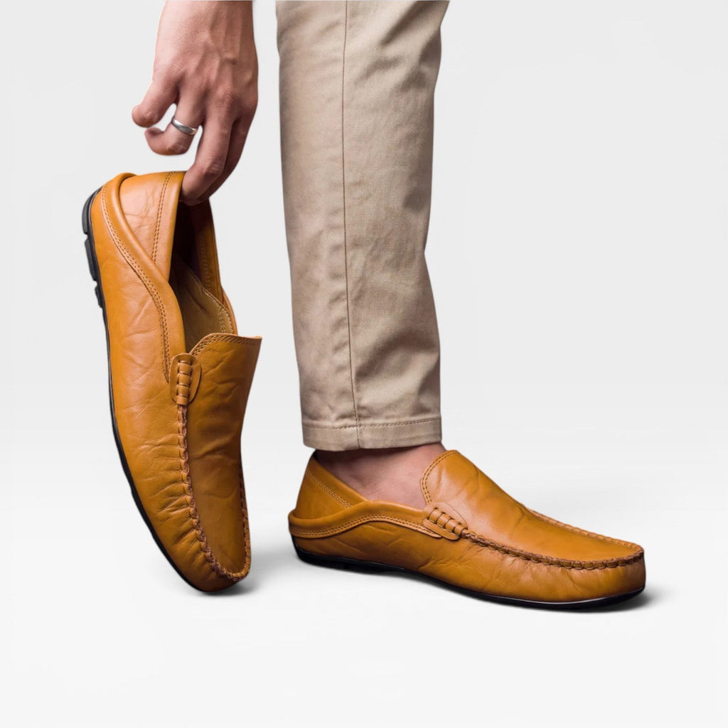 Herren Mokassins aus weichem Leder – Handgenähte Slipper für den Alltag