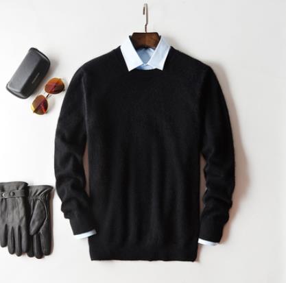 Herren Wollpullover mit Rundhals – Klassischer Strickpullover