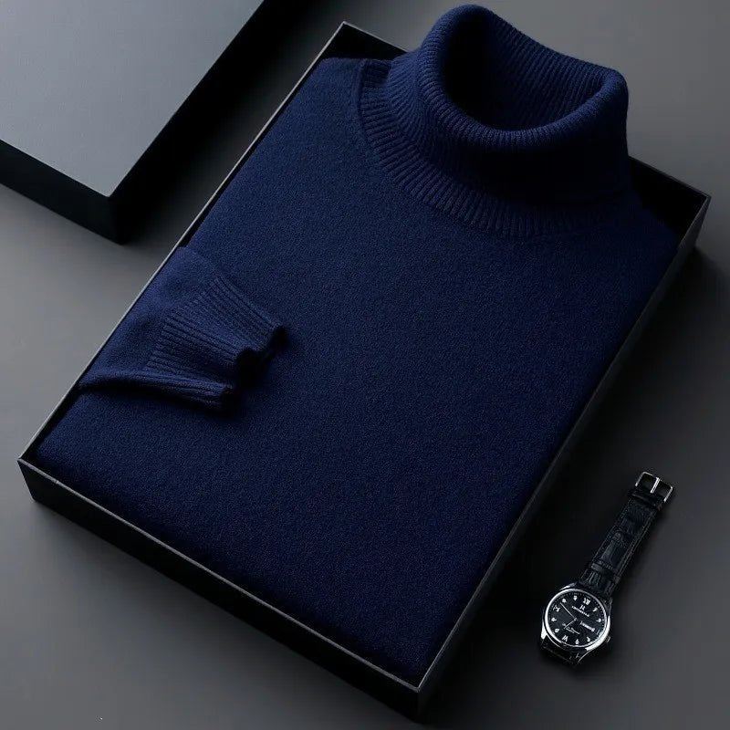 Herren Rollkragenpullover – Klassischer Pullover mit Rollkragen