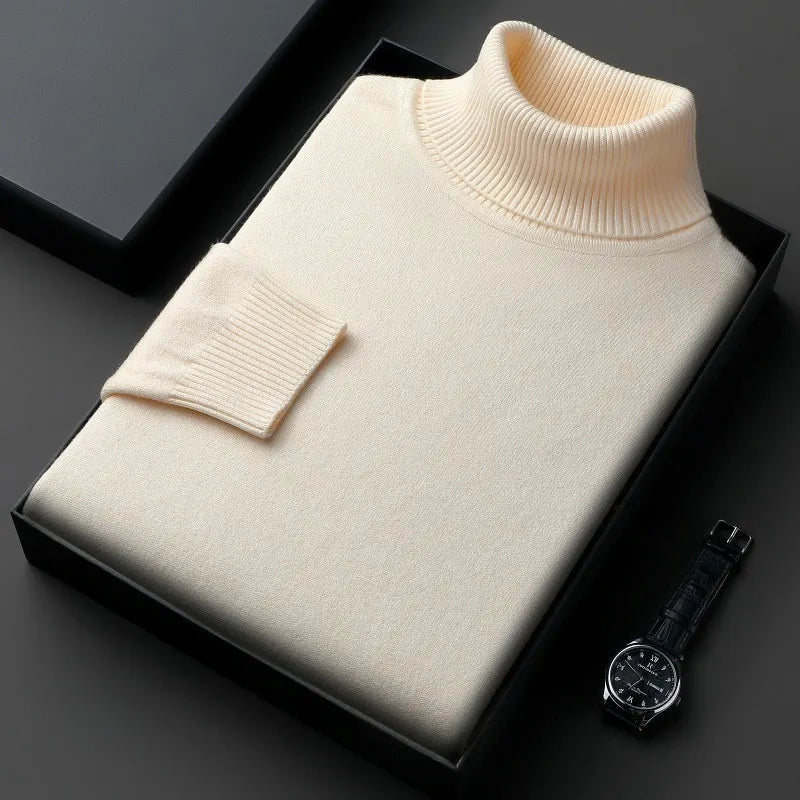 Herren Rollkragenpullover – Klassischer Pullover mit Rollkragen